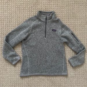 patagonia better sweater 1/4 zip in kids XL 🤍🤍